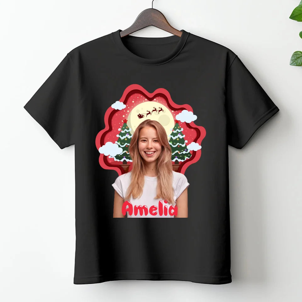 Zdjęcie świąteczne z imionami - koszulka, wyjątkowy prezent na Boże Narodzenie dla rodziny