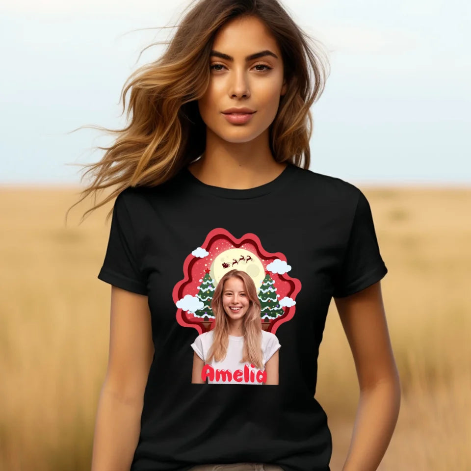 Zdjęcie świąteczne z imionami - koszulka, wyjątkowy prezent na Boże Narodzenie dla rodziny