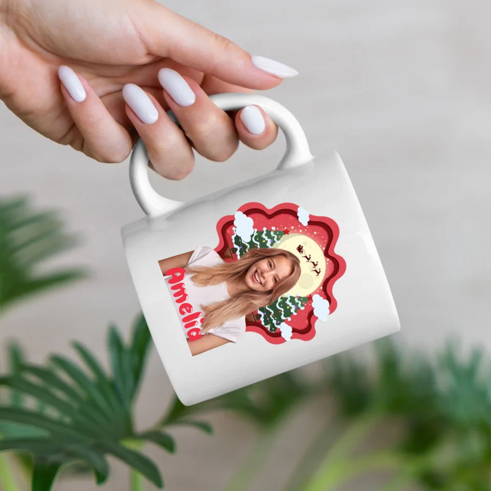 Zdjęcie świąteczne z imionami - Kubek, wyjątkowy prezent na Boże Narodzenie dla rodziny