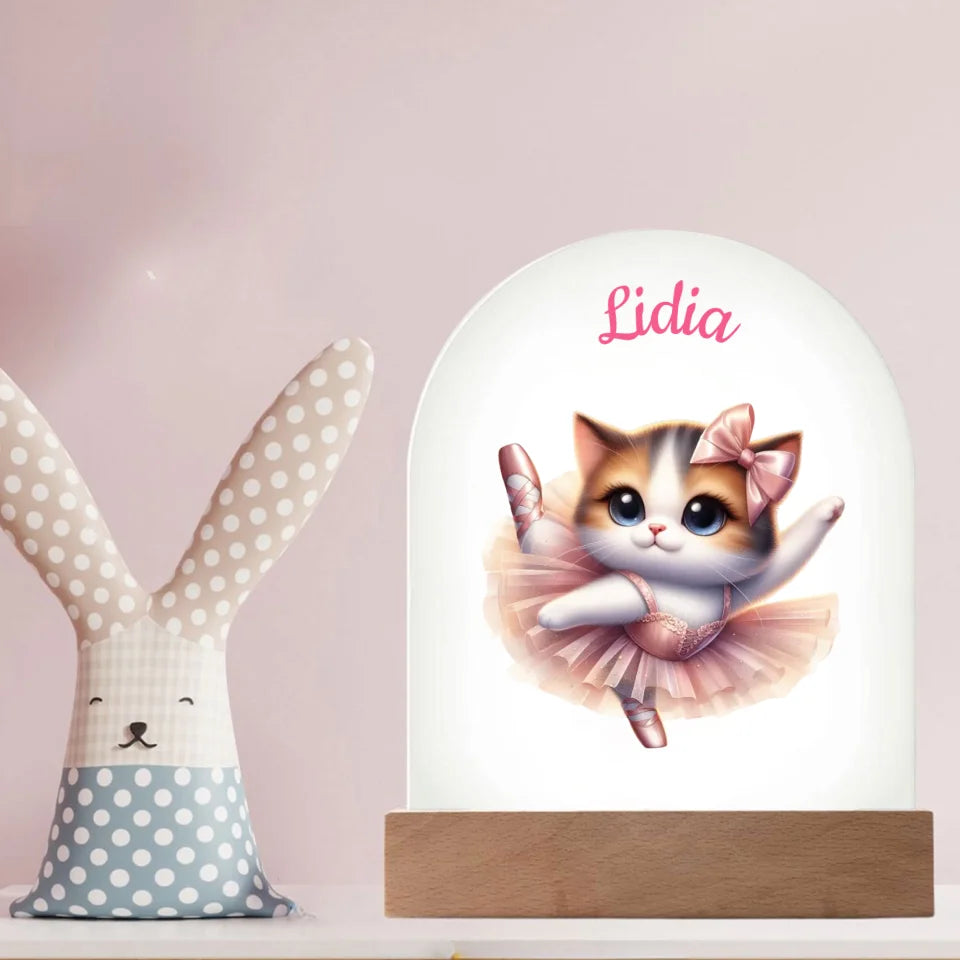Lampka nocna dla dziecka - Kociak baletnica