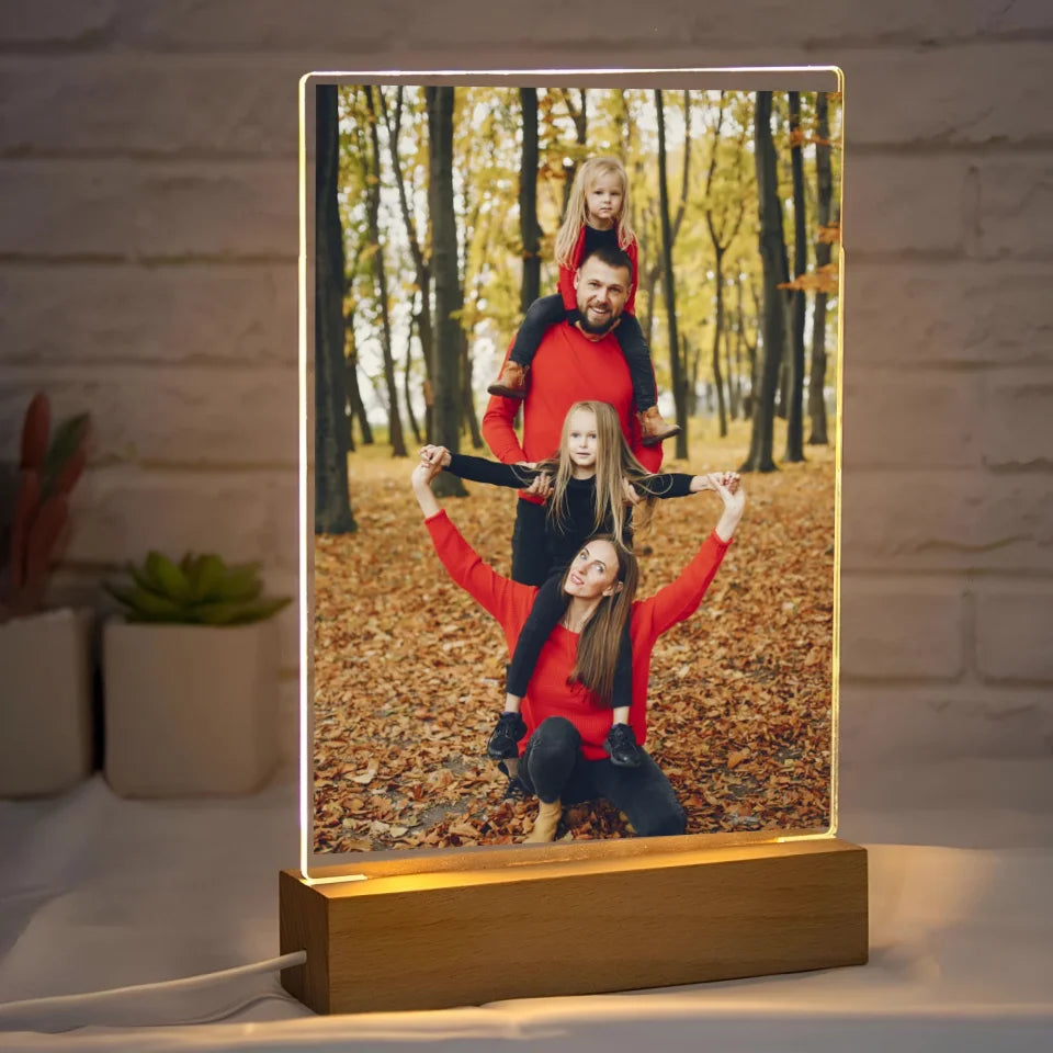 Zdjęcie rodzinne - druk na szkle akrylowym, spersonalizowany prezent dla rodziny