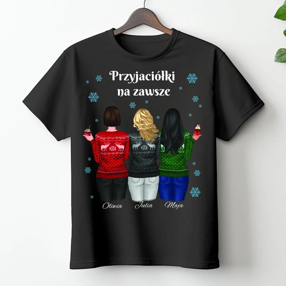 Przyjaciółki na zawsze - koszulka, wyjątkowy prezent na Boże Narodzenie dla przyjaciółek