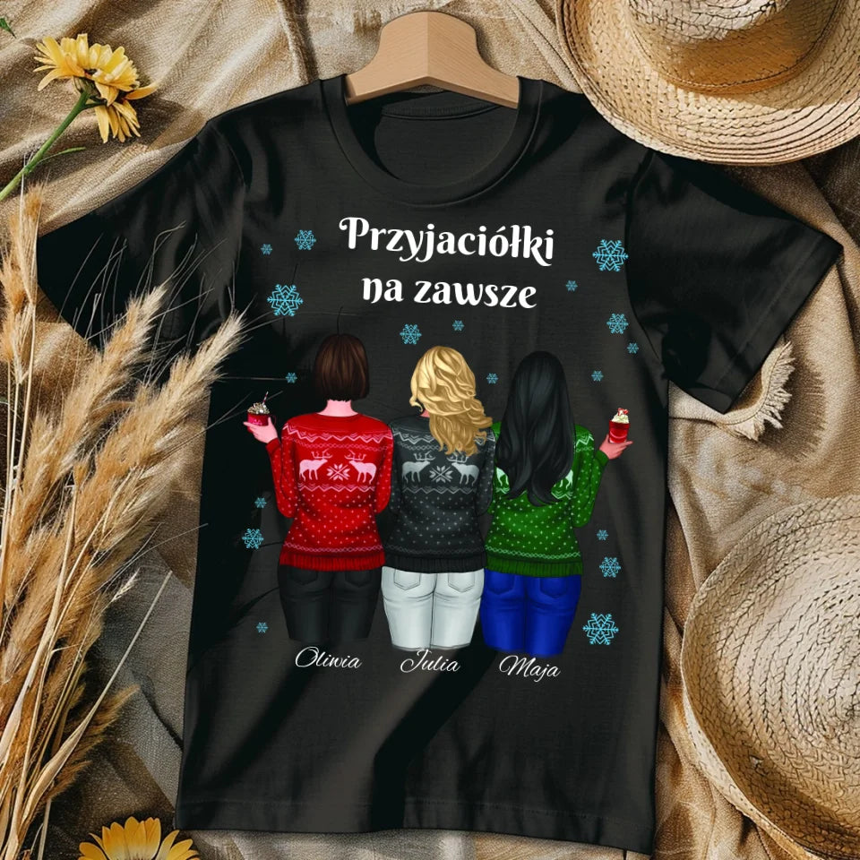 Przyjaciółki na zawsze - koszulka, wyjątkowy prezent na Boże Narodzenie dla przyjaciółek