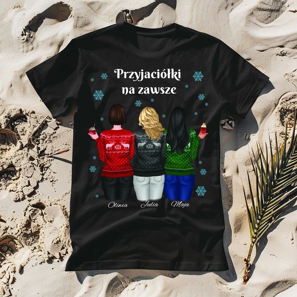 Przyjaciółki na zawsze - koszulka, wyjątkowy prezent na Boże Narodzenie dla przyjaciółek
