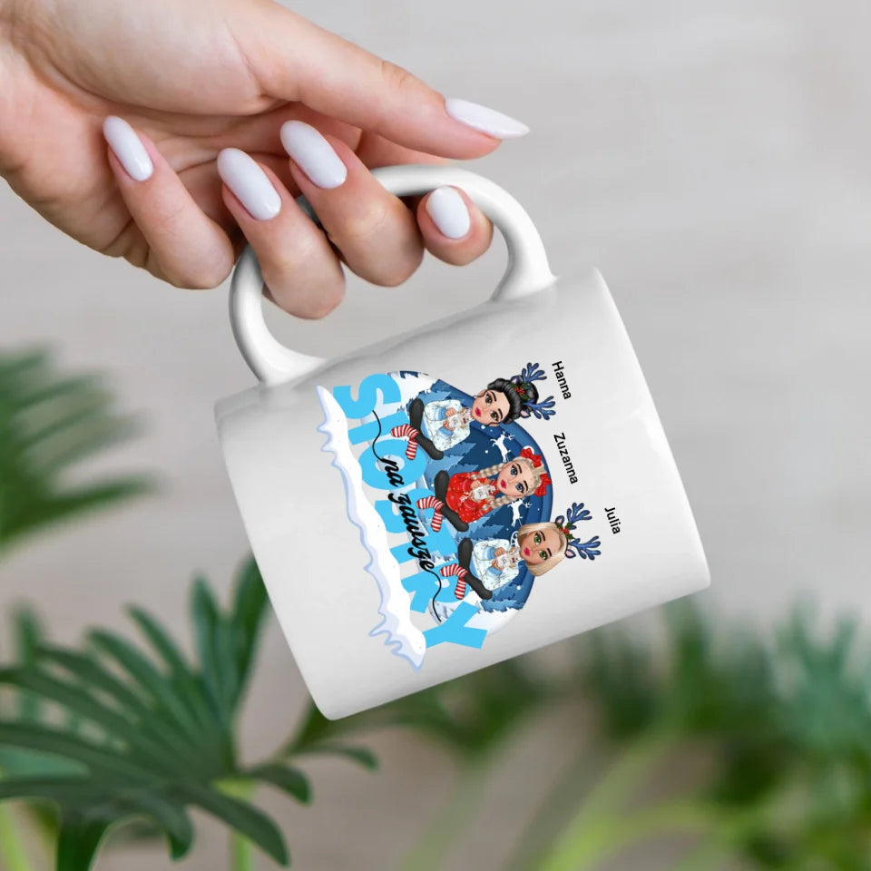 Siostry na zawsze - Kubek, wyjątkowy prezent na Boże Narodzenie dla sióstr i przyjaciółek