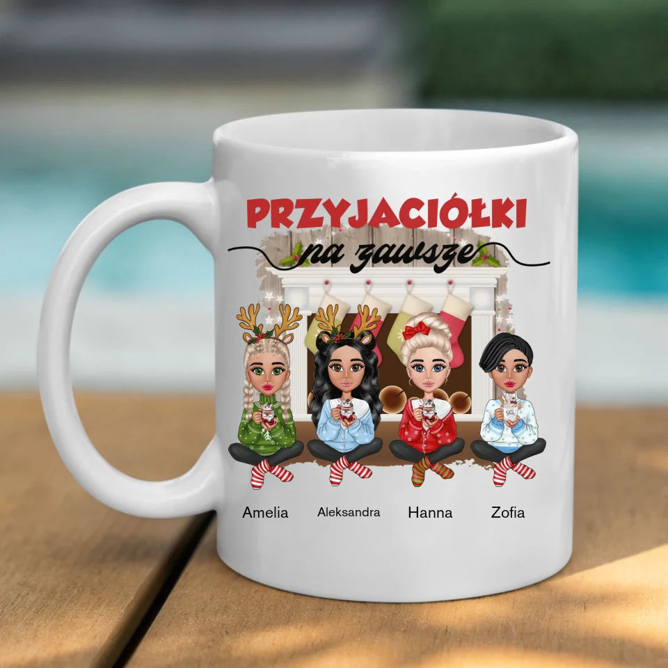 Przyjaciółki na zawsze - Kubek, wyjątkowy prezent na Boże Narodzenie dla przyjaciółek