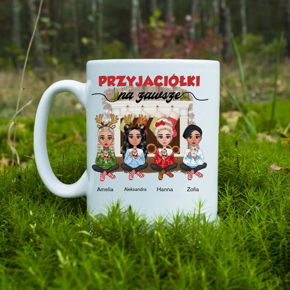 Przyjaciółki na zawsze - Kubek, wyjątkowy prezent na Boże Narodzenie dla przyjaciółek