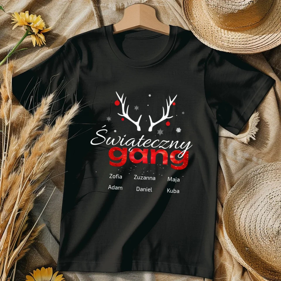 Świąteczny gang - koszulka, wyjątkowy prezent na Boże Narodzenie dla rodziny