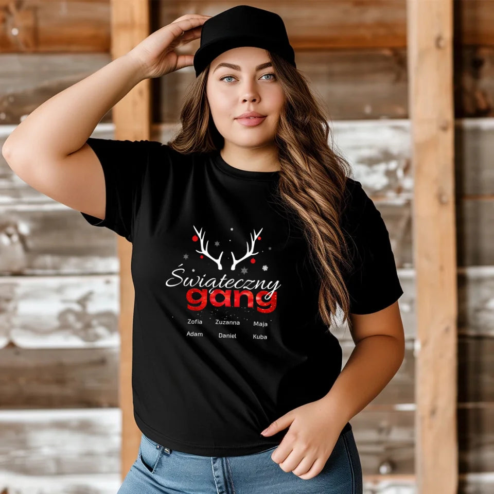 Świąteczny gang - koszulka, wyjątkowy prezent na Boże Narodzenie dla rodziny