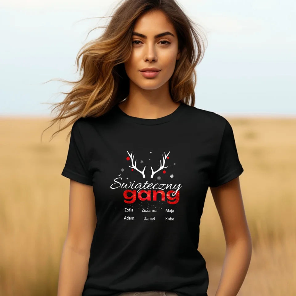 Świąteczny gang - koszulka, wyjątkowy prezent na Boże Narodzenie dla rodziny