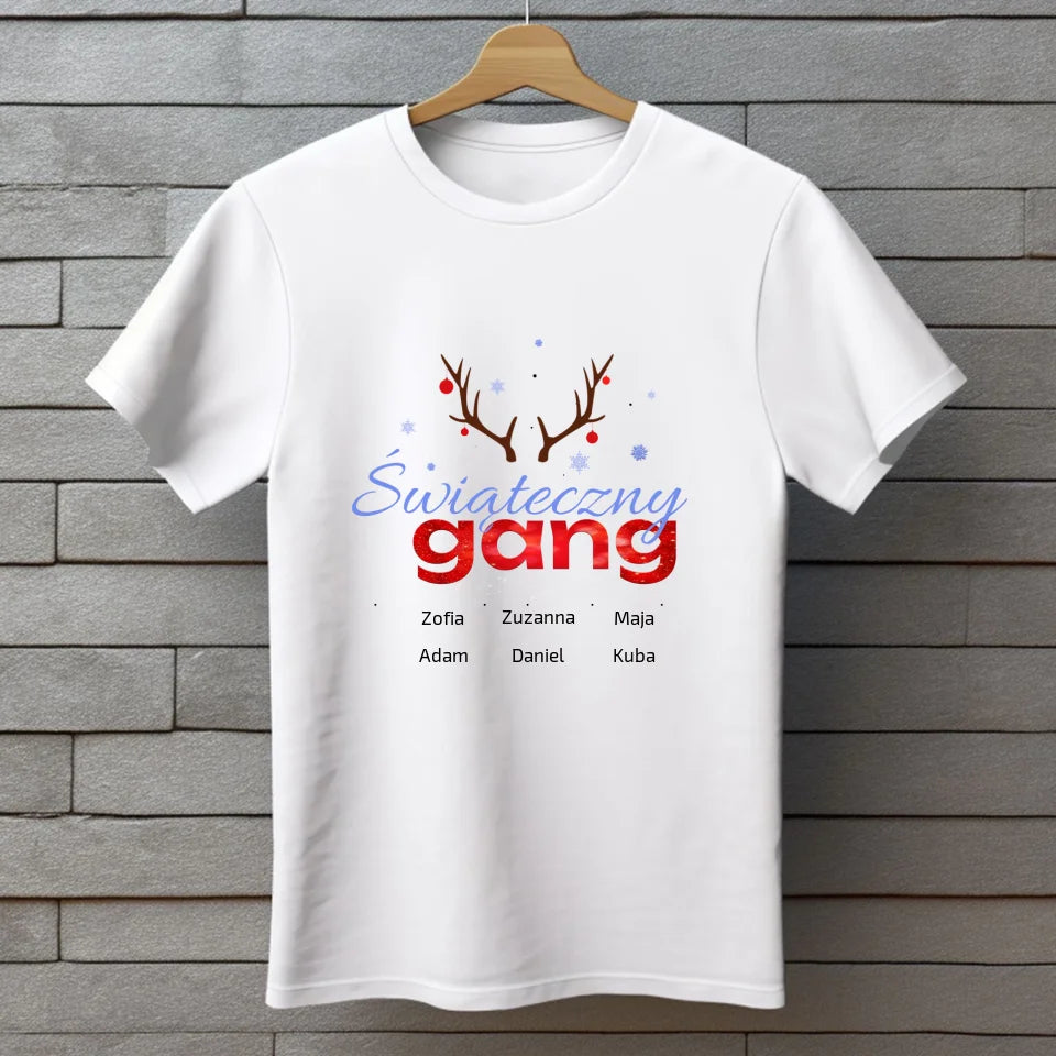 Świąteczny gang - koszulka, wyjątkowy prezent na Boże Narodzenie dla rodziny