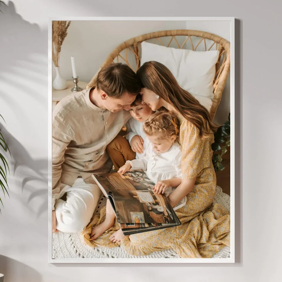 Szczęśliwa rodzina - druk na płótnie, spersonalizowany prezent dla rodziny