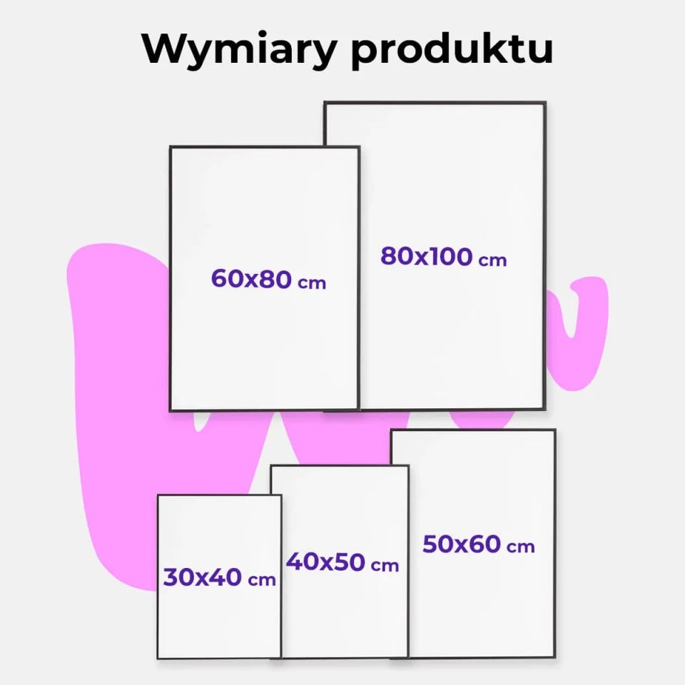 Najlepsza babcia - druk na płótnie, spersonalizowany prezent dla babci