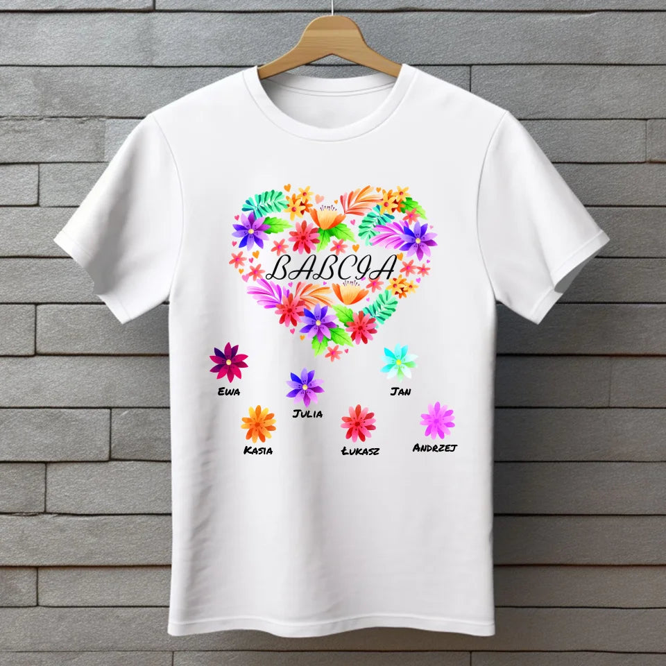 Kwiatowa babcia - koszulka, wyjątkowy prezent dla babci