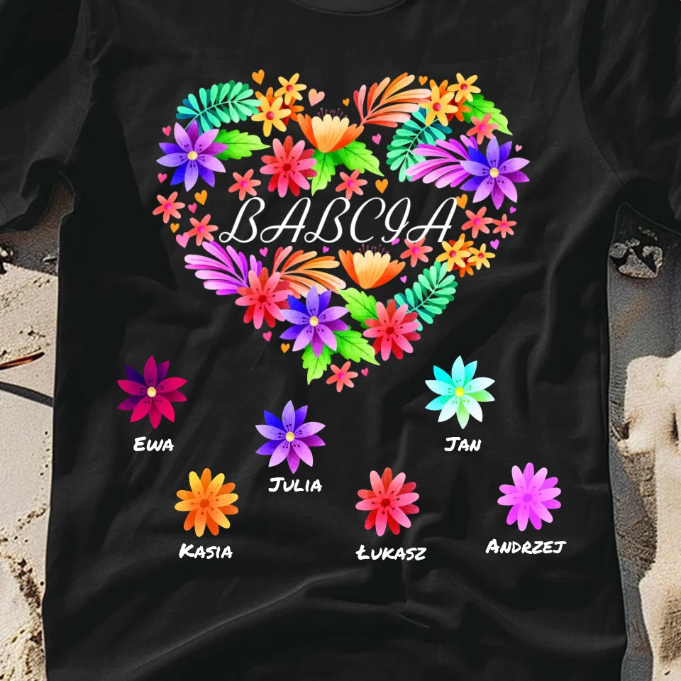 Kwiatowa babcia - koszulka, wyjątkowy prezent dla babci