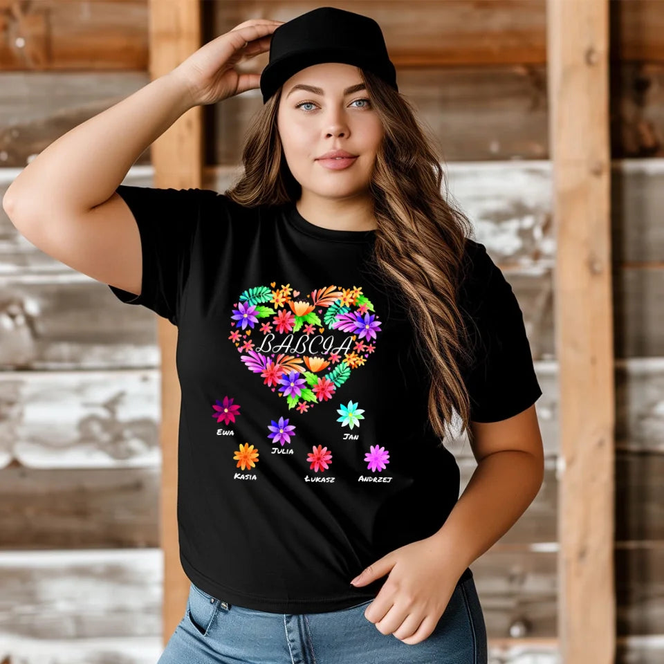 Kwiatowa babcia - koszulka, wyjątkowy prezent dla babci