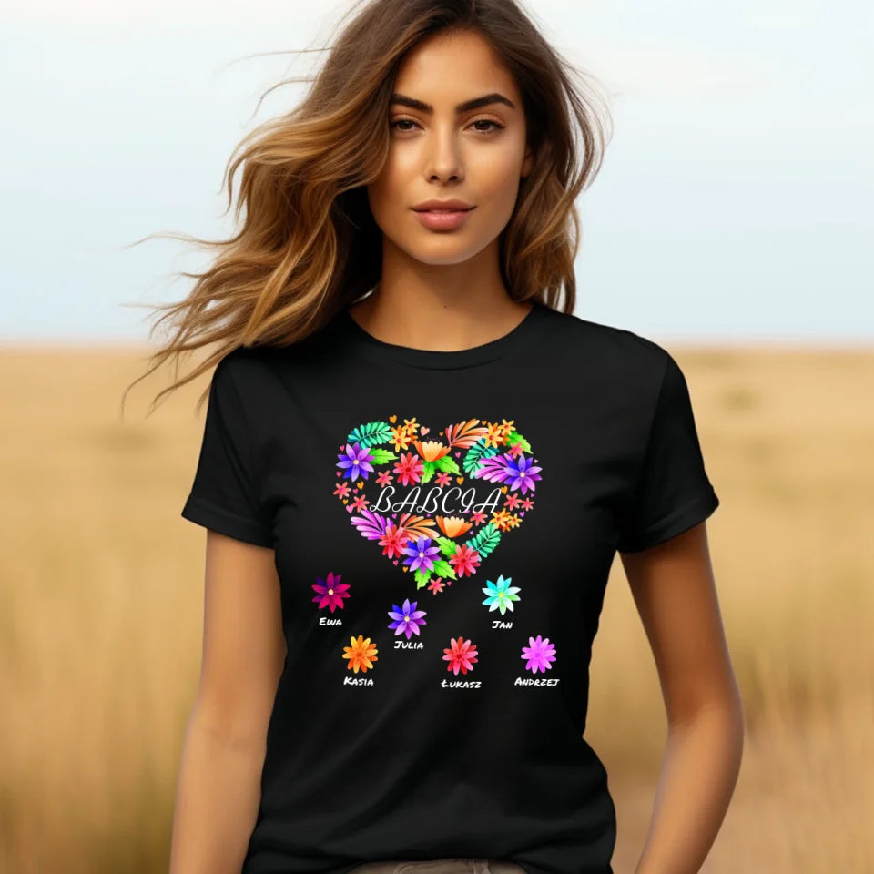 Kwiatowa babcia - koszulka, wyjątkowy prezent dla babci