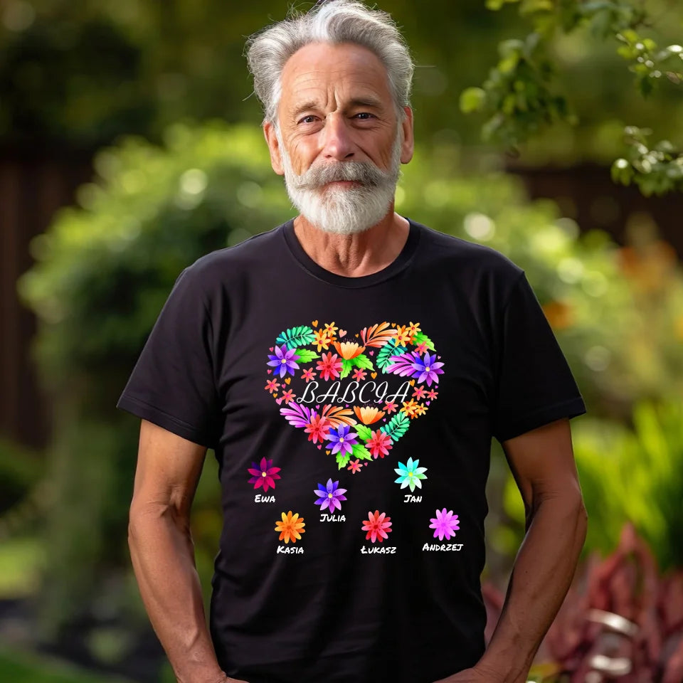Kwiatowa babcia - koszulka, wyjątkowy prezent dla babci