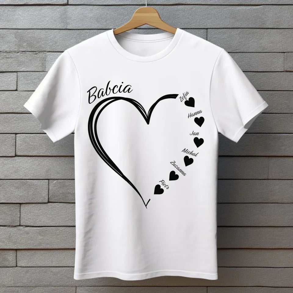 Serce babci - koszulka, wyjątkowy prezent dla babci