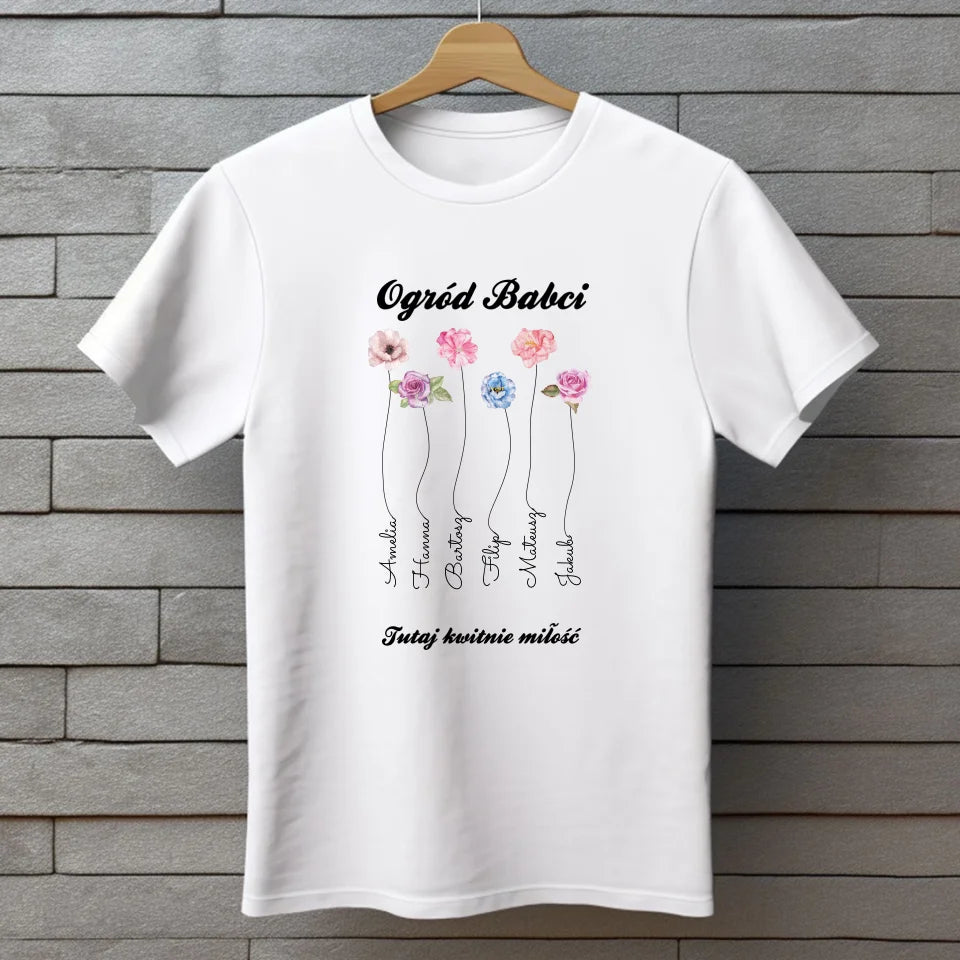 Ogród babci - koszulka, wyjątkowy prezent dla babci