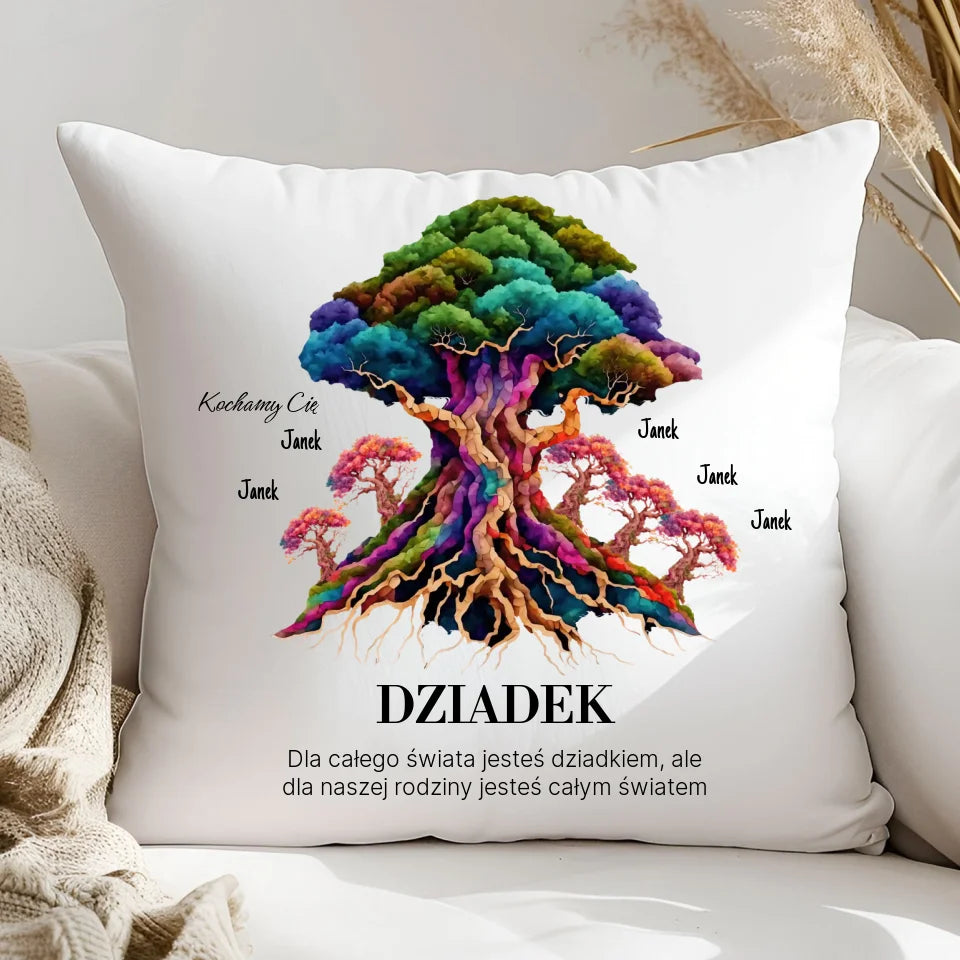 Dla całego świata jesteś dziadkiem - poduszka, spersonalizowany prezent dla dziadka