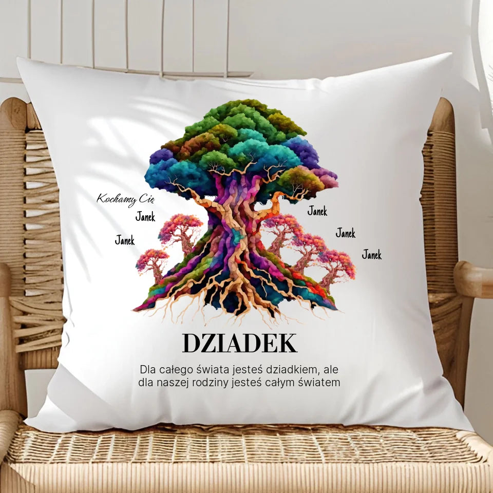 Dla całego świata jesteś dziadkiem - poduszka, spersonalizowany prezent dla dziadka