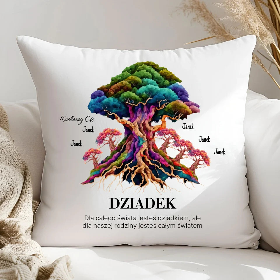 Dla całego świata jesteś dziadkiem - poduszka, spersonalizowany prezent dla dziadka