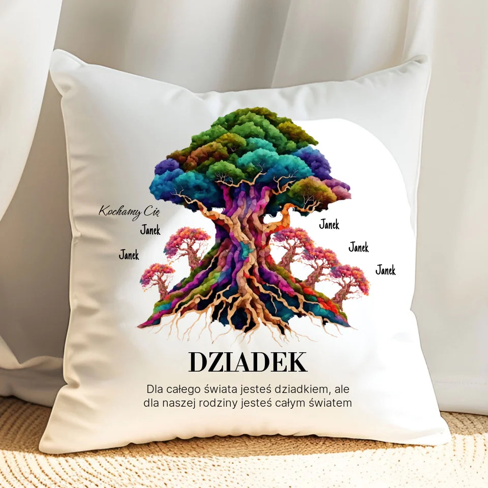 Dla całego świata jesteś dziadkiem - poduszka, spersonalizowany prezent dla dziadka