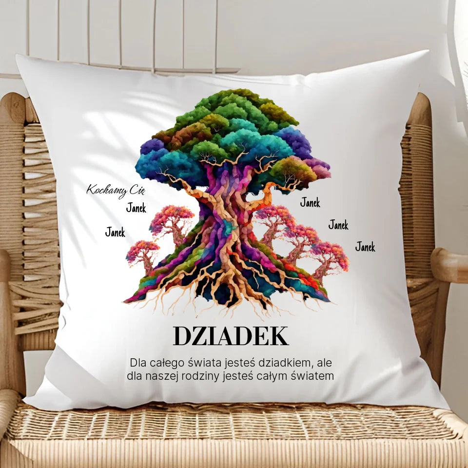Dla całego świata jesteś dziadkiem - poduszka, spersonalizowany prezent dla dziadka