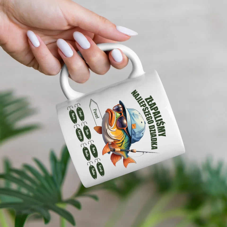 ZŁAPALIŚMY NAJLEPSZEGO DZIADKA - kubek, wyjątkowy prezent dla dziadka