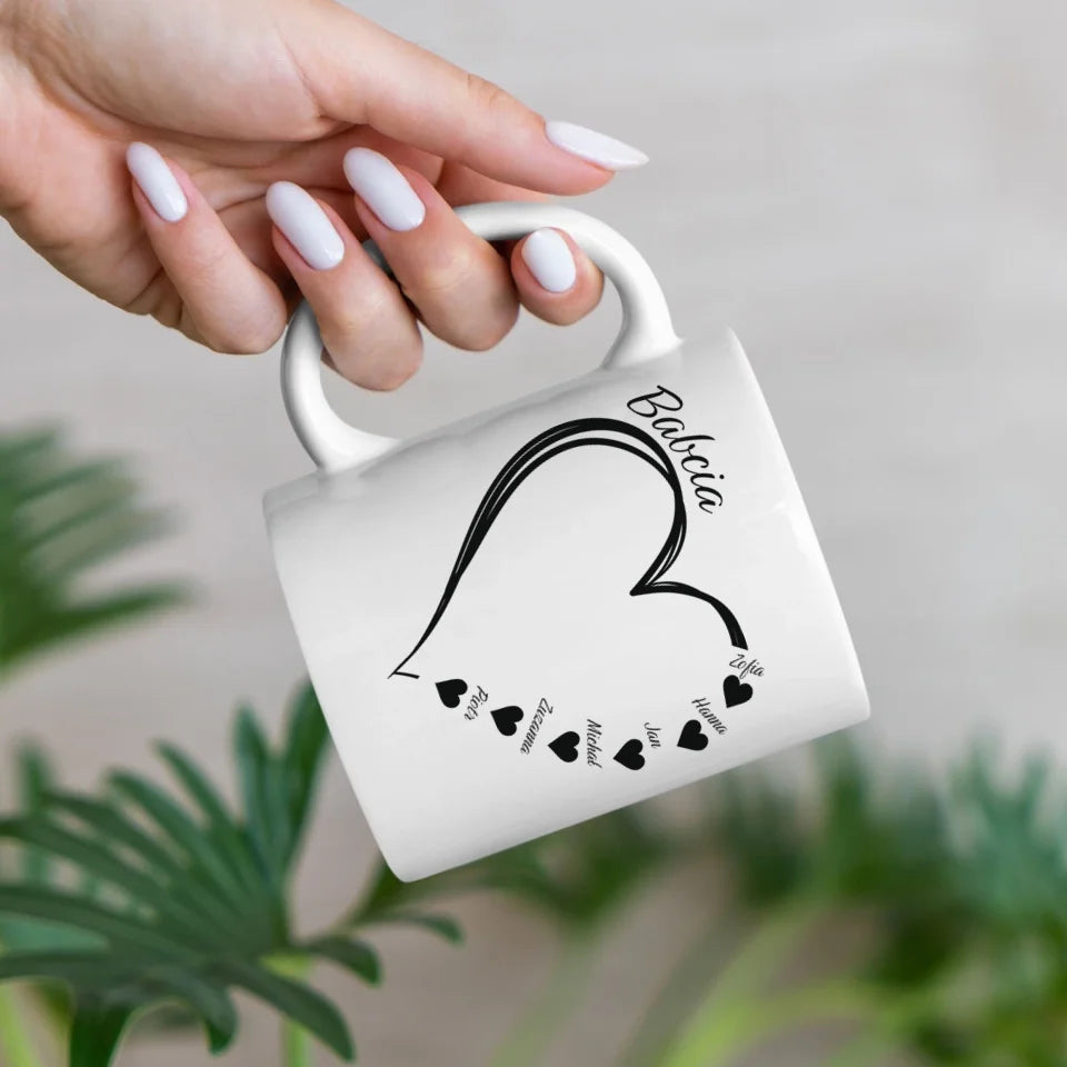 Serce babci - kubek, wyjątkowy prezent dla babci