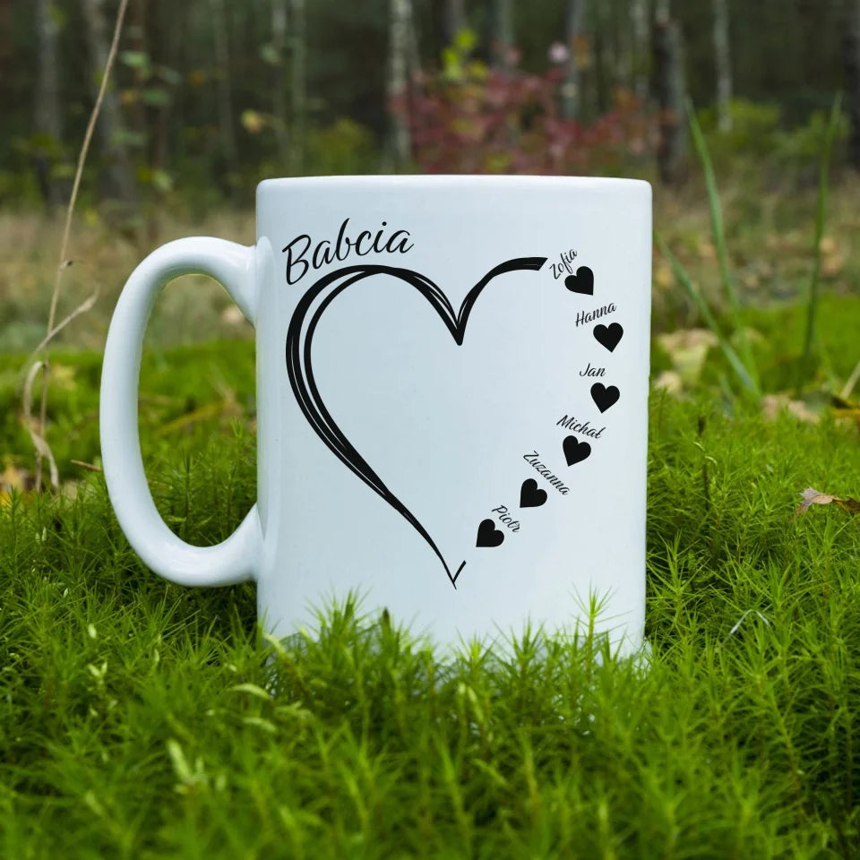 Serce babci - kubek, wyjątkowy prezent dla babci