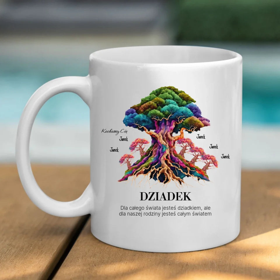 Dla całego świata jesteś dziadkiem - kubek, wyjątkowy prezent dla dziadka