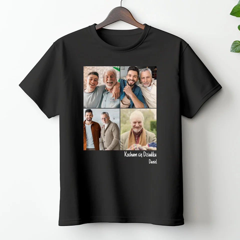 Kolaż dla dziadka - koszulka, wyjątkowy prezent dla dziadka