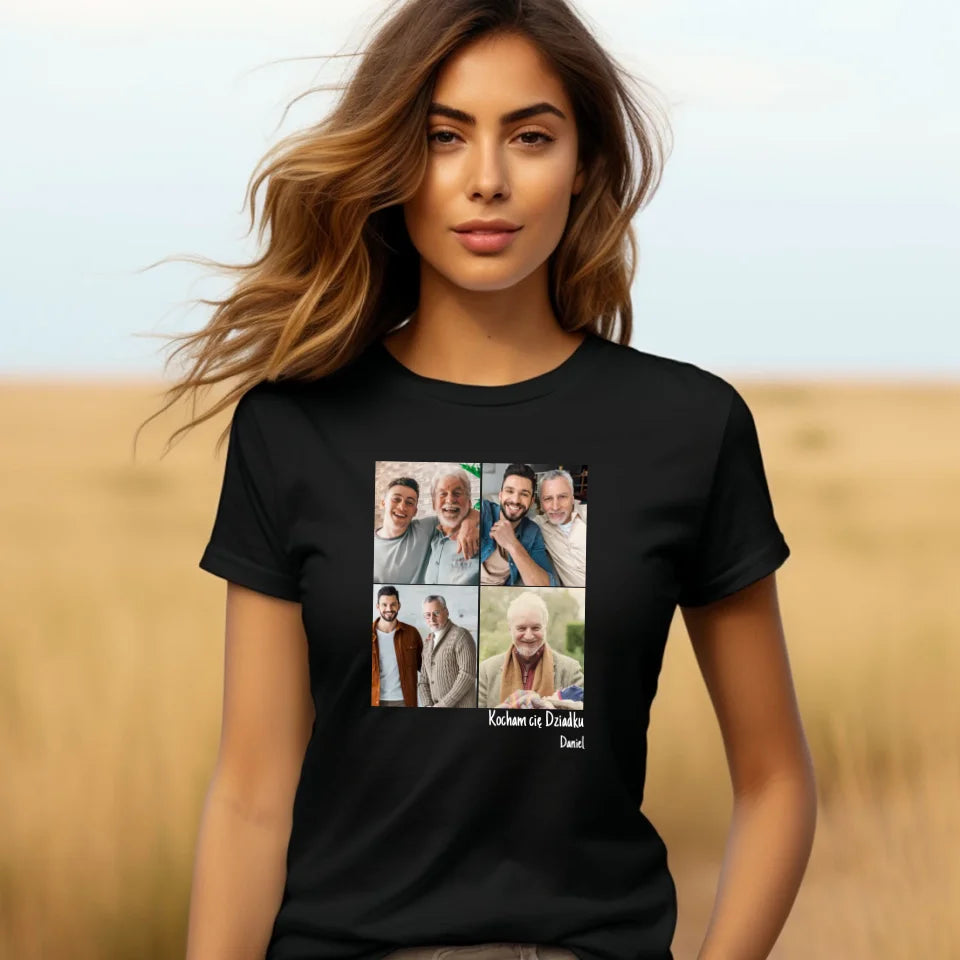 Kolaż dla dziadka - koszulka, wyjątkowy prezent dla dziadka