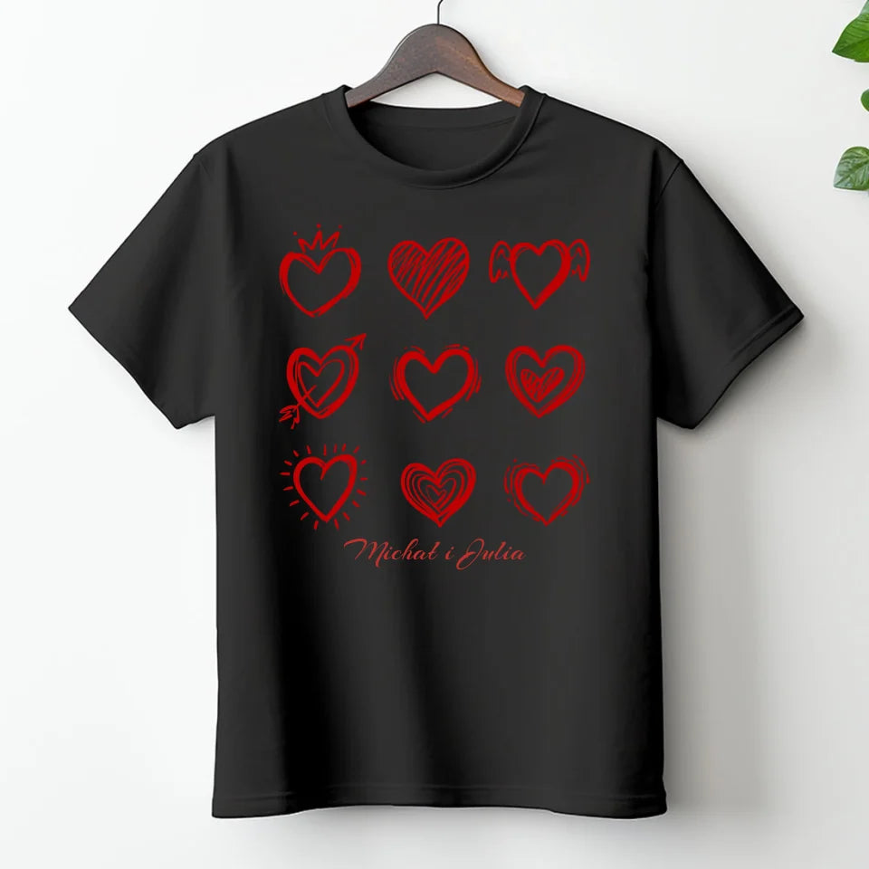 Serca pary - koszulka, wyjątkowy prezent dla pary