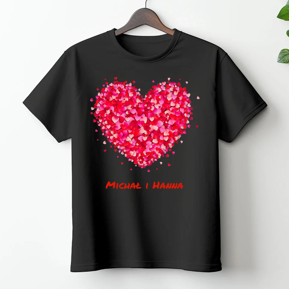 Serce miłości - koszulka, wyjątkowy prezent dla pary