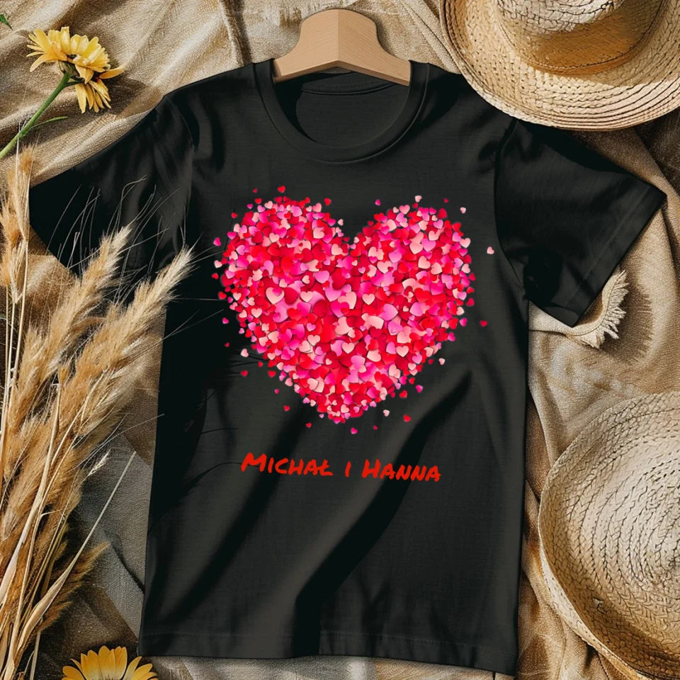 Serce miłości - koszulka, wyjątkowy prezent dla pary