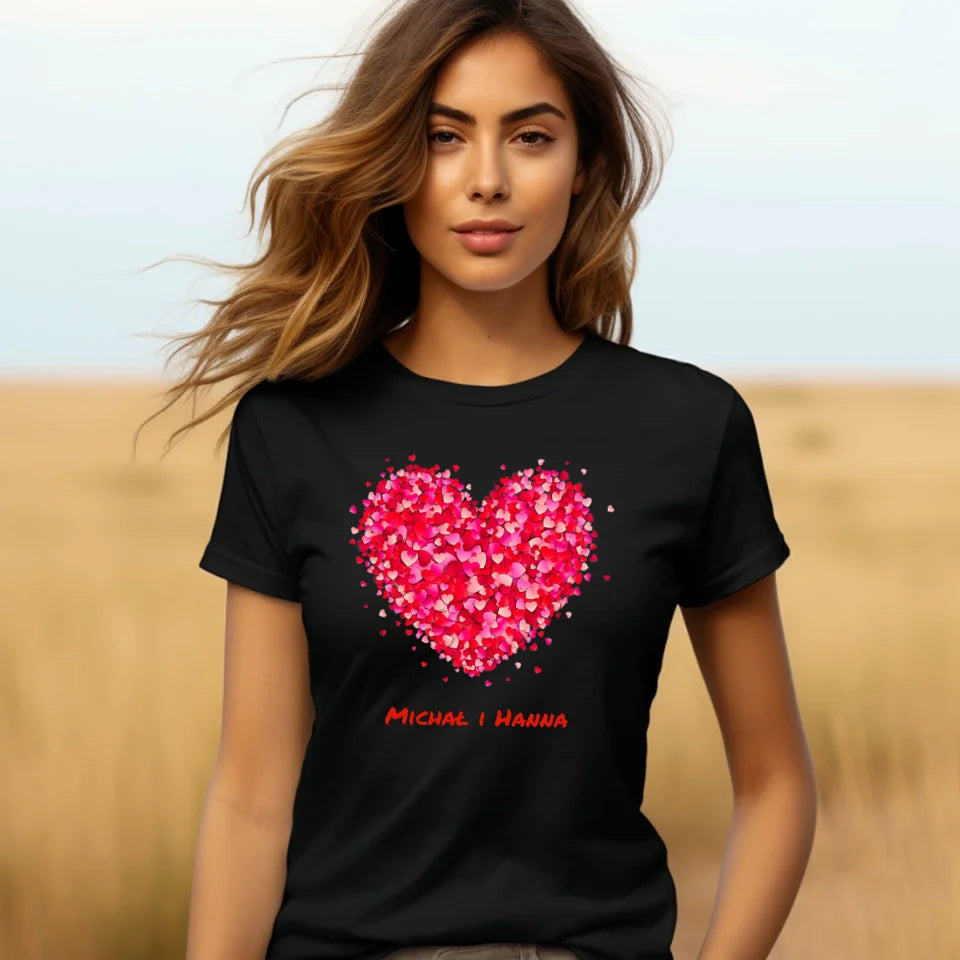 Serce miłości - koszulka, wyjątkowy prezent dla pary