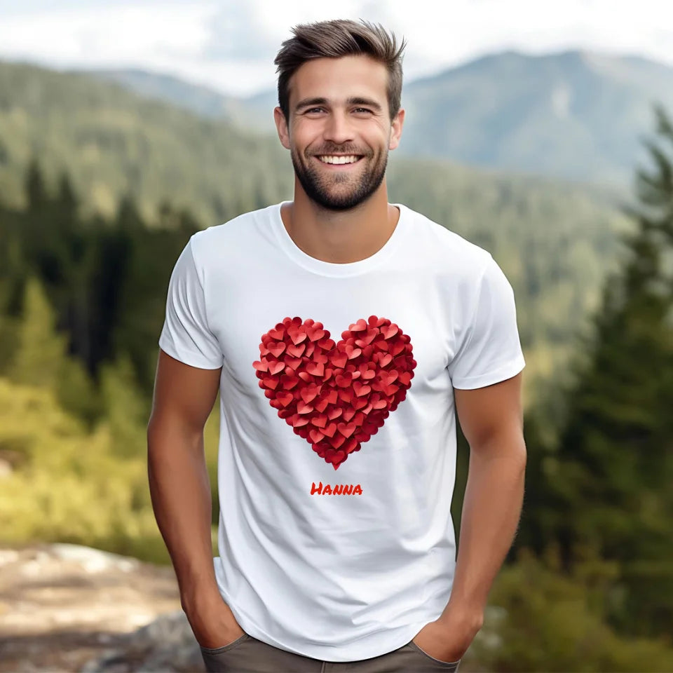 Serce miłości #2 - koszulka, wyjątkowy prezent dla pary
