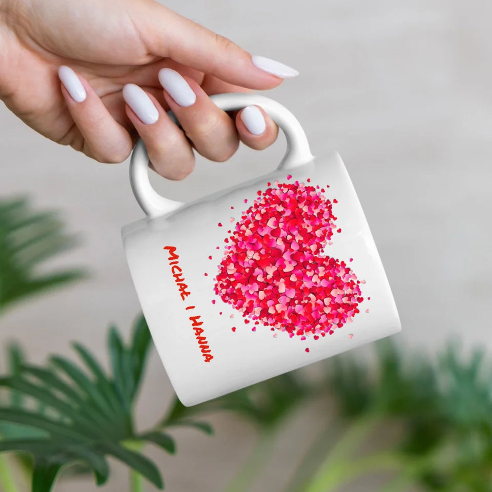 Serce miłości - Kubek, wyjątkowy prezent dla pary