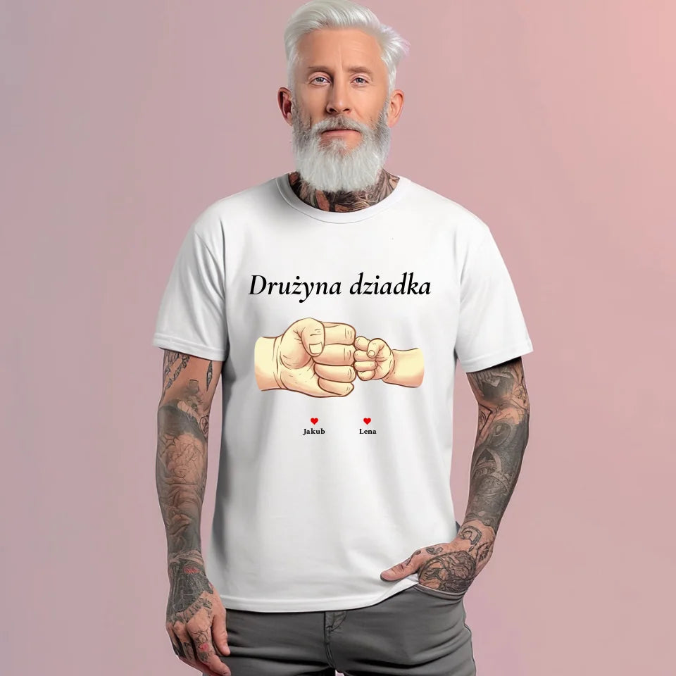 Drużyna dziadka #2 - koszulka, wyjątkowy prezent dla dziadka