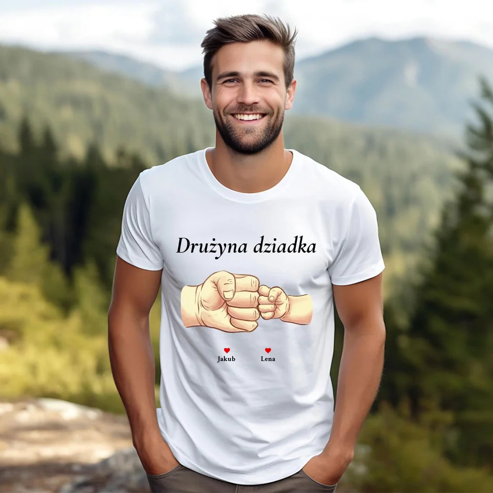Drużyna dziadka #2 - koszulka, wyjątkowy prezent dla dziadka