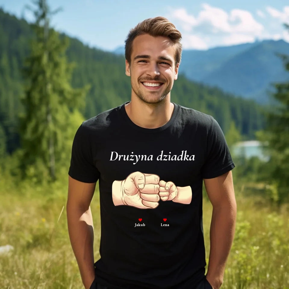 Drużyna dziadka #2 - koszulka, wyjątkowy prezent dla dziadka