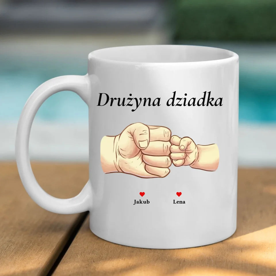 Drużyna dziadka #2 - kubek, wyjątkowy prezent dla dziadka