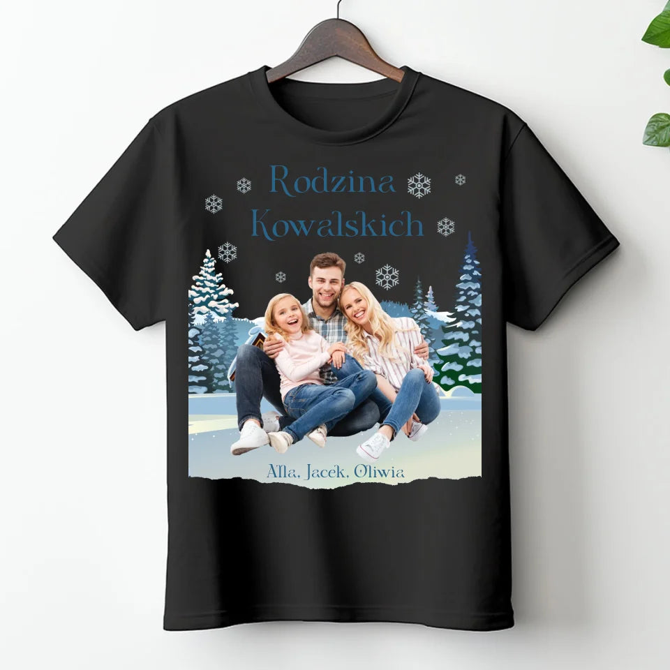 Rodzinne zdjęcie świąteczne - koszulka, wyjątkowy prezent na Boże Narodzenie dla rodziny