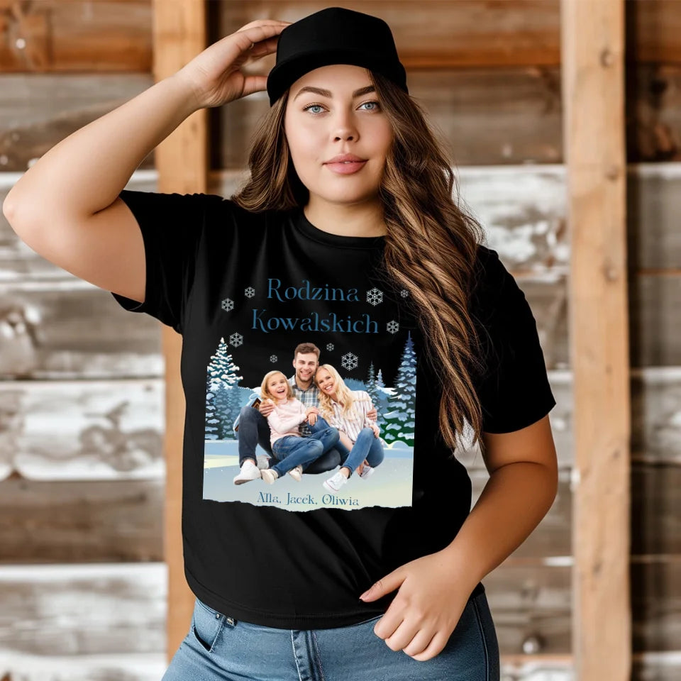 Rodzinne zdjęcie świąteczne - koszulka, wyjątkowy prezent na Boże Narodzenie dla rodziny
