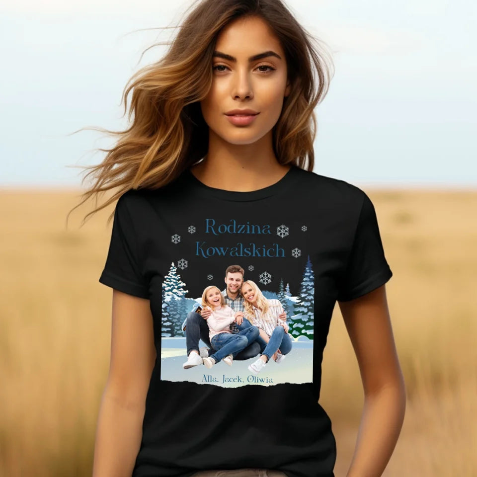 Rodzinne zdjęcie świąteczne - koszulka, wyjątkowy prezent na Boże Narodzenie dla rodziny