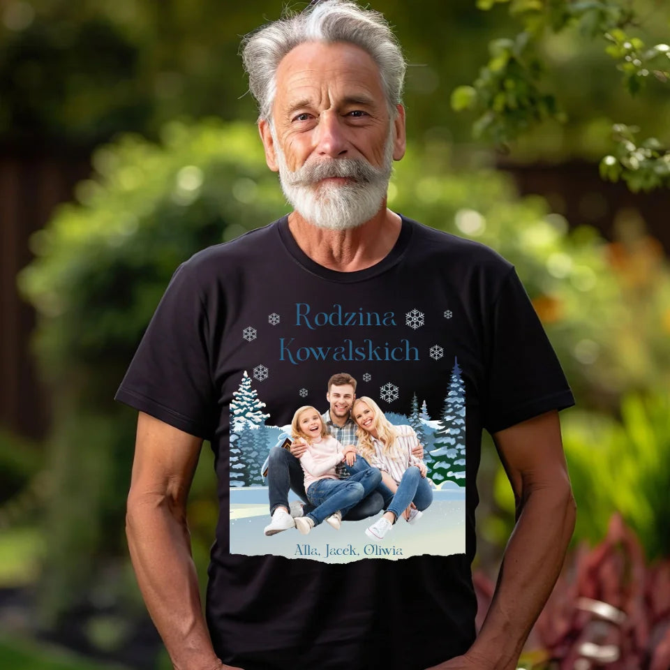 Rodzinne zdjęcie świąteczne - koszulka, wyjątkowy prezent na Boże Narodzenie dla rodziny