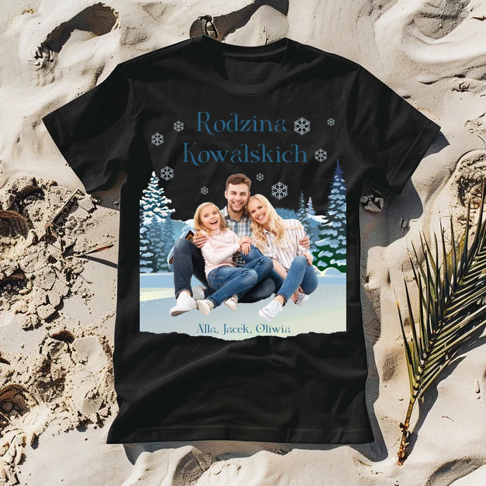 Rodzinne zdjęcie świąteczne - koszulka, wyjątkowy prezent na Boże Narodzenie dla rodziny